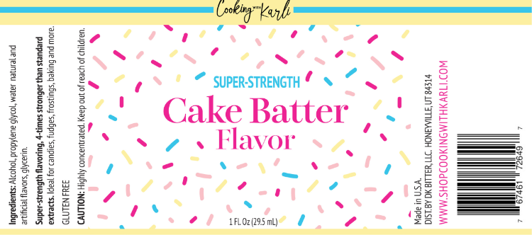 Cake Batter Flavor- Cooking with Karli (1 oz bottle)