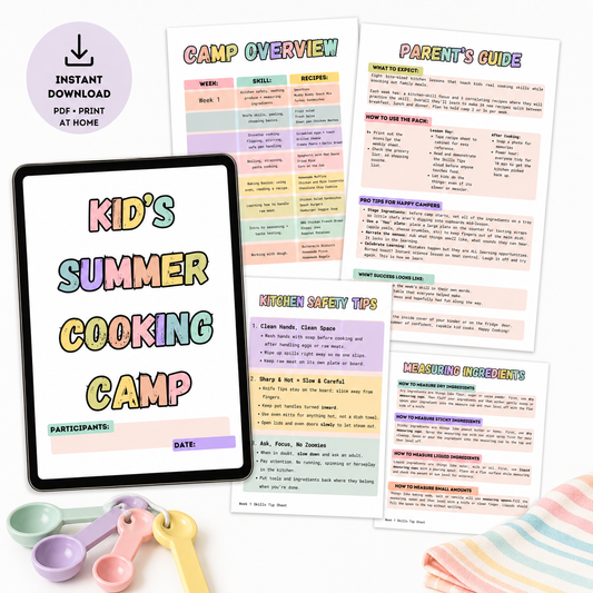 Kids Summer Cooking Camp: 8 Weeks of Kitchen Skills + Recipes